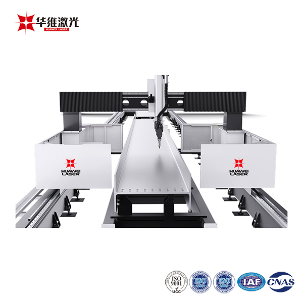 Máquina de corte a laser CNC de feixe H 3D 12000W para processamento de aço metálico